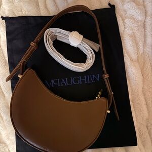 J. McLaughlin Tan Leather Shoulder Bag